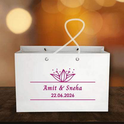Leafy Text Customised Printed Paper Bag