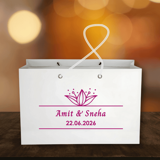 Leafy Text Customised Printed Paper Bag
