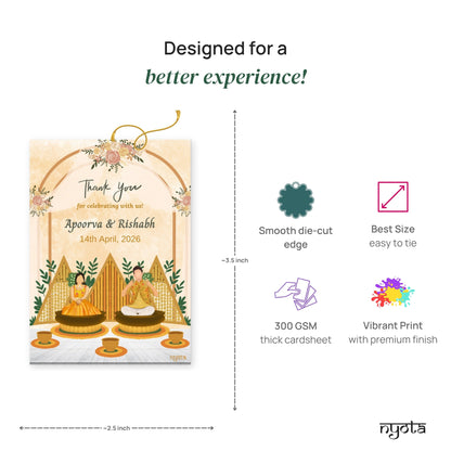 Elegant Haldi Thank You Gift Tag