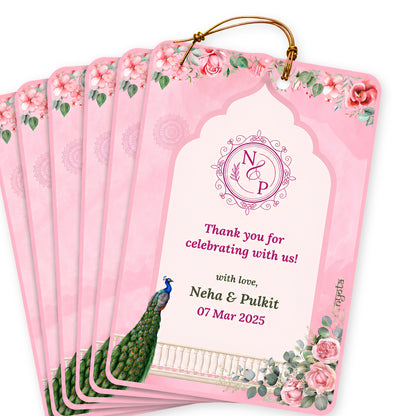 Dreamy Pink Wedding Thank You Gift Tag