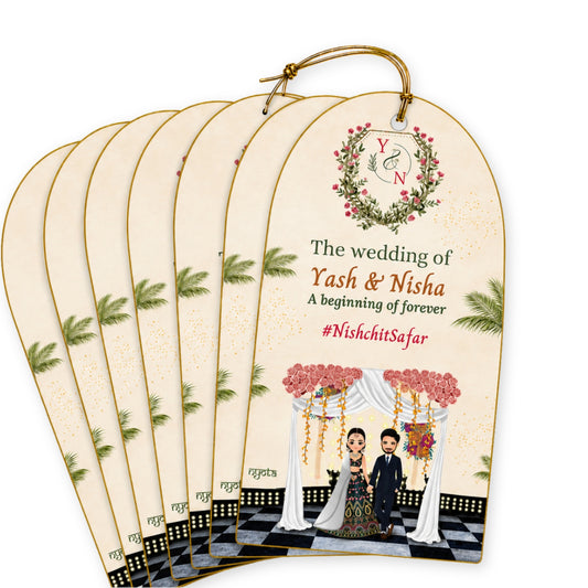 Elegant Creamy Floral Thank You Tag - LUXE