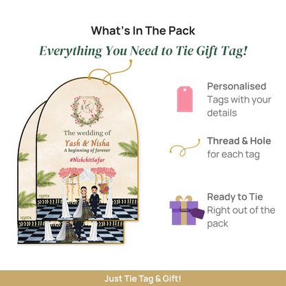 Elegant Creamy Floral Thank You Tag - LUXE