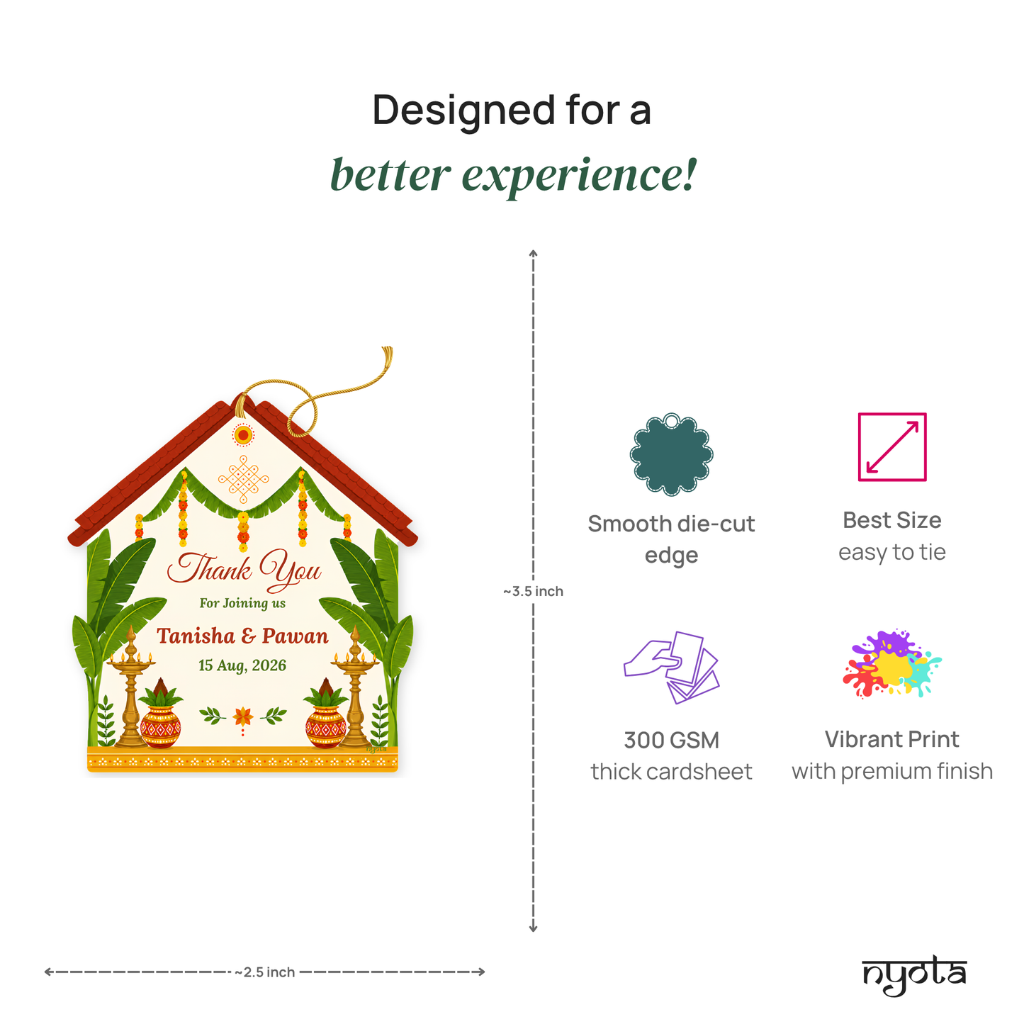 NYOTA House Warming Grah Pravesh Gift Tags