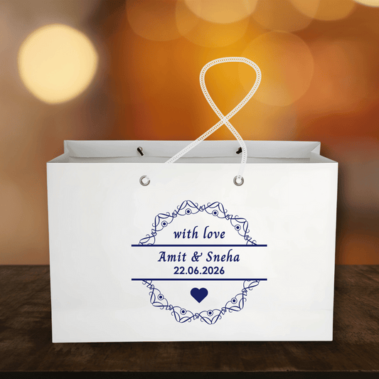 Royal Blue Customised Printed Paper Bag