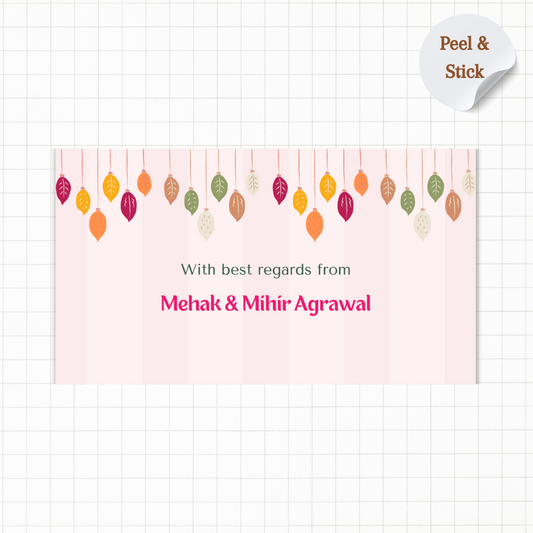 Aesthetic Pink Floral Personalised Gift Sticker