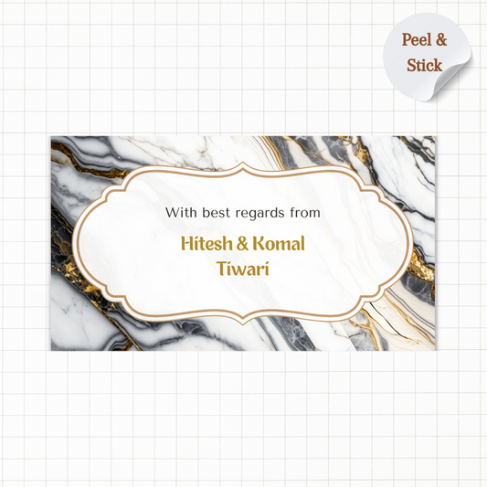 Marble Pattern Personalised Gift Sticker