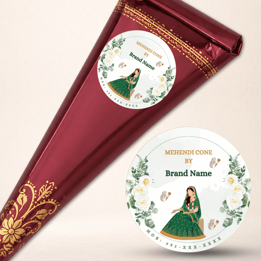 Bridal Mehndi Cone Sticker Printing Online