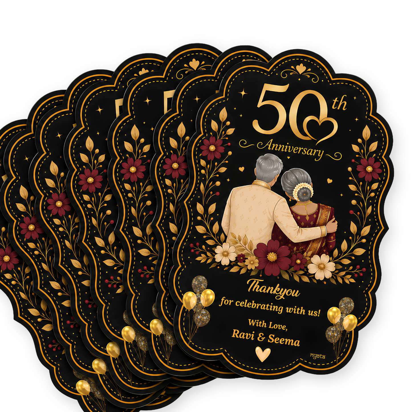 NYOTA 50th Anniversary Thank You Gift Tags