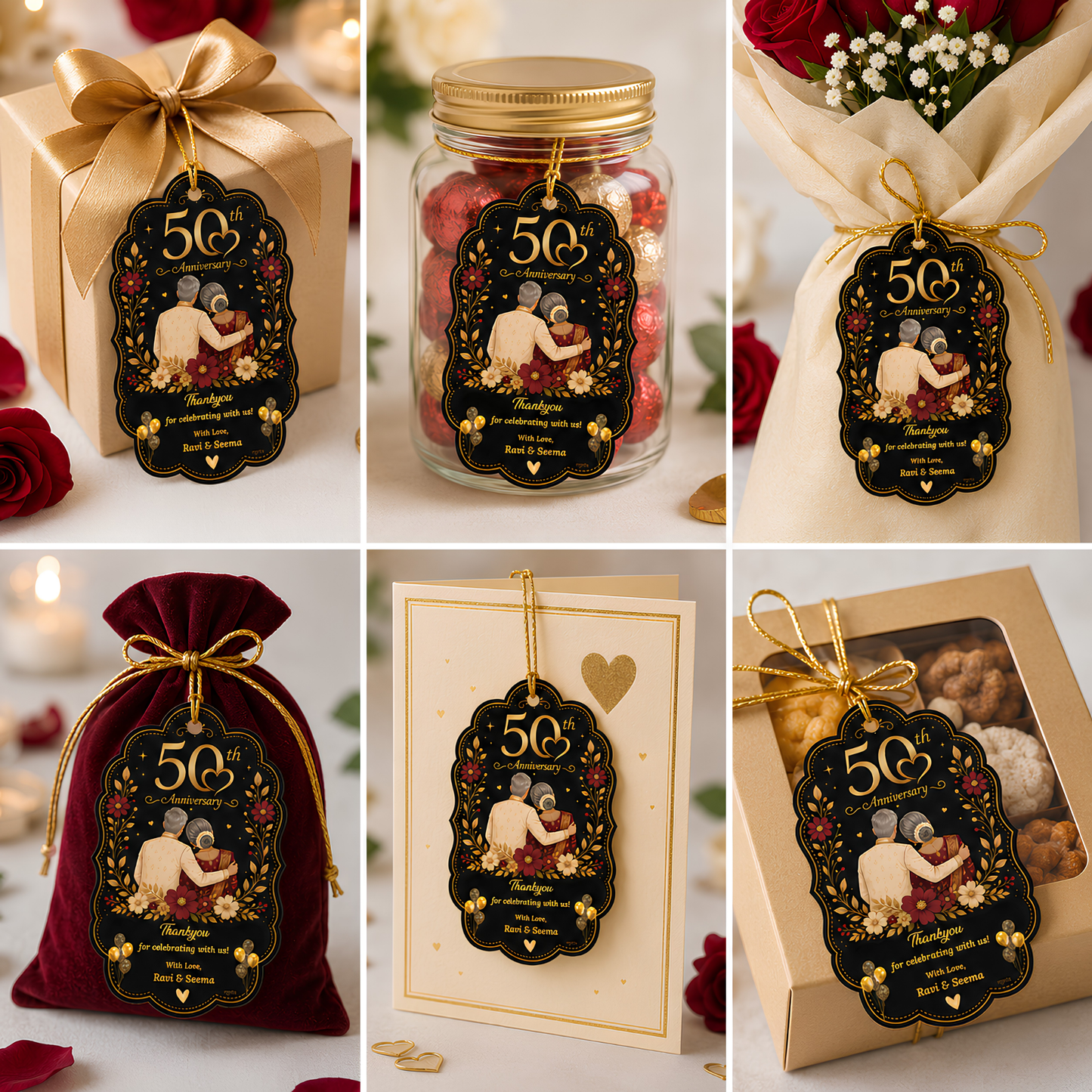 NYOTA 50th Anniversary Thank You Gift Tags