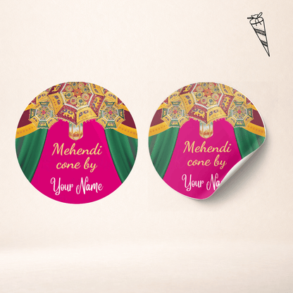 Personalized Mehendi Cone Stickers for Mehendi Artist | Custom Mehndi Cone Labels