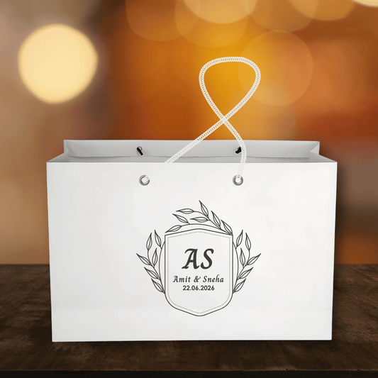 Elegant Leaf Customised Printed Paper Bag