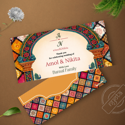 Customised Wedding Shagun Envelope - Royal Mandap