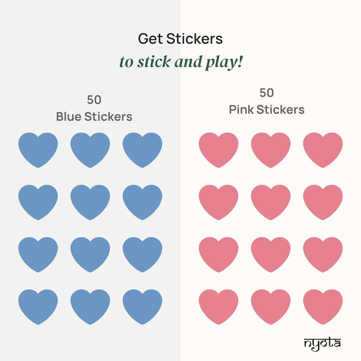 Nyota Baby Shower Guest Voting Board | Interactive Party Game with 100 Heart Stickers | Fingerprint Tree Keepsake | Baby Shower Decoration | A3
