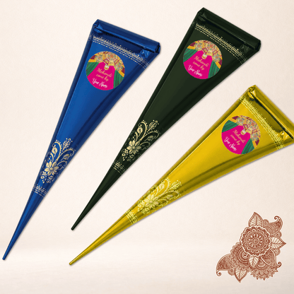 Personalized Mehendi Cone Stickers for Mehendi Artist | Custom Mehndi Cone Labels