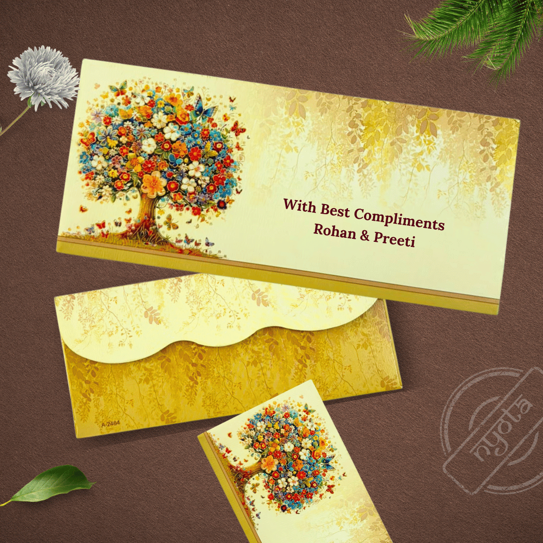 Modern Leaves Tree Theme Envelope