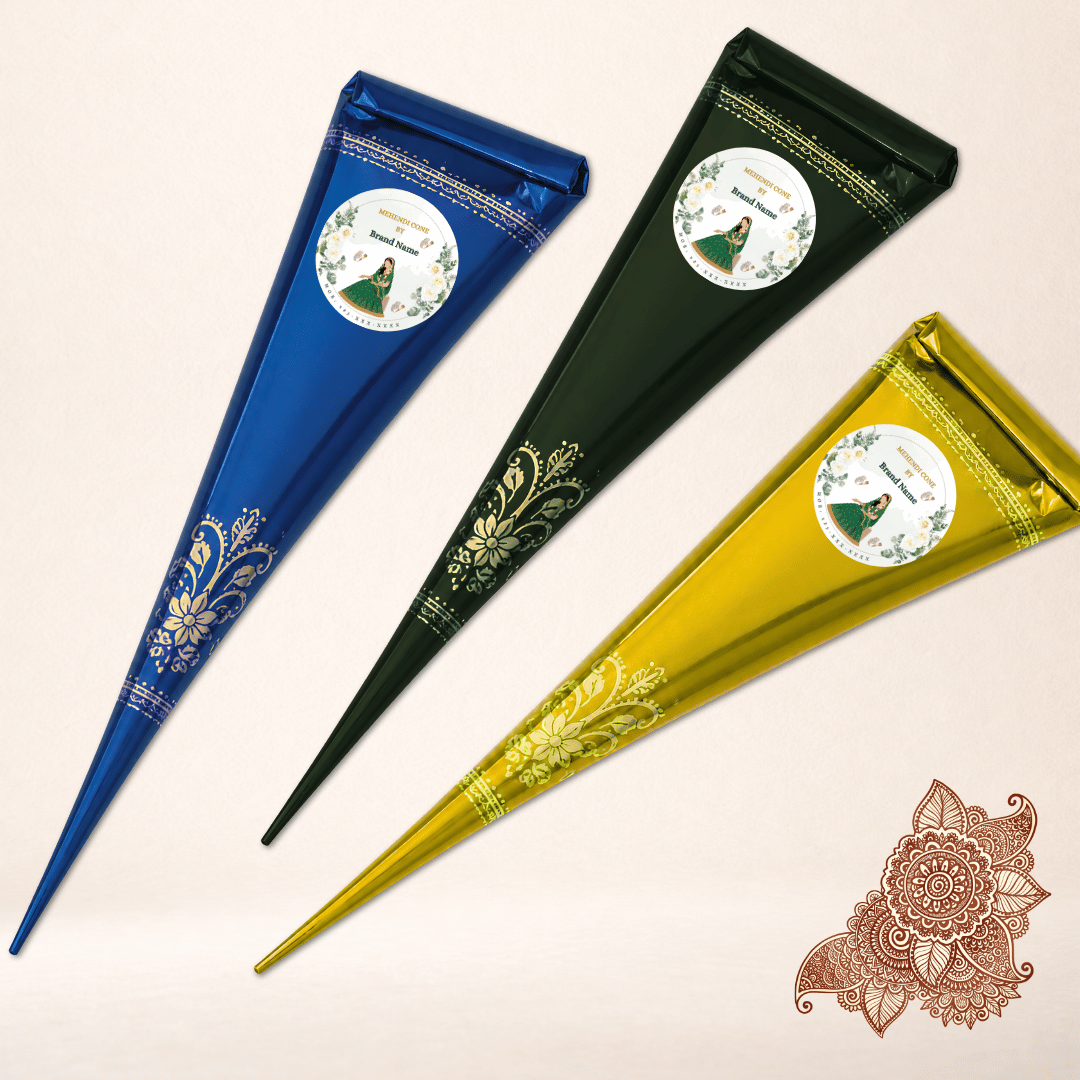 Bridal Mehndi Cone Sticker Printing Online