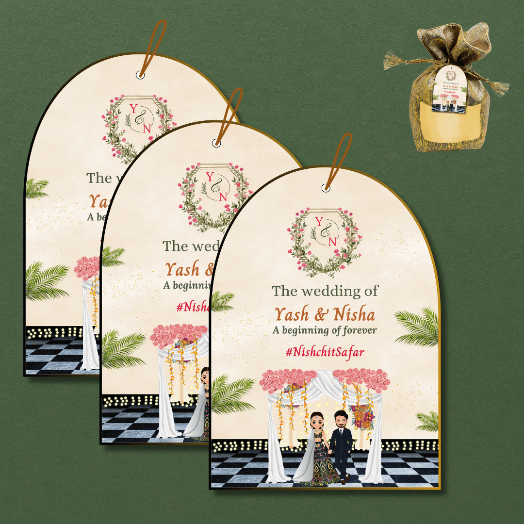 Indian Wedding Luggage Tag for Guest Welcome Kits