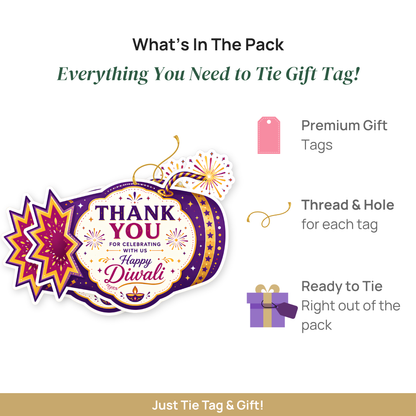 NYOTA Diwali Starburst Gift Tags with Golden Thread
