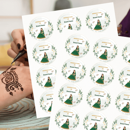 Bridal Mehndi Cone Sticker Printing Online