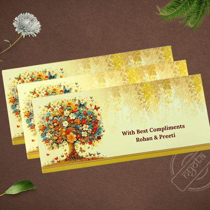 Modern Leaves Tree Theme Envelope