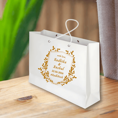 Golden Leaf Customised Printed Paper Bag