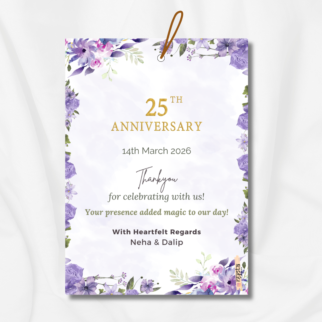 Anniversary Thank You Gift Tag