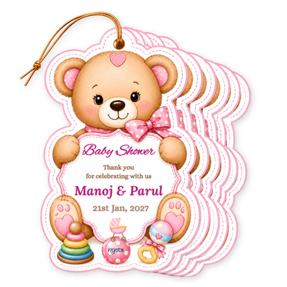 NYOTA Baby Shower Teddy Bear Gift Tags