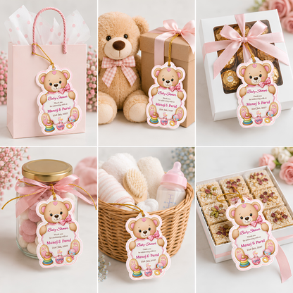 NYOTA Baby Shower Teddy Bear Gift Tags