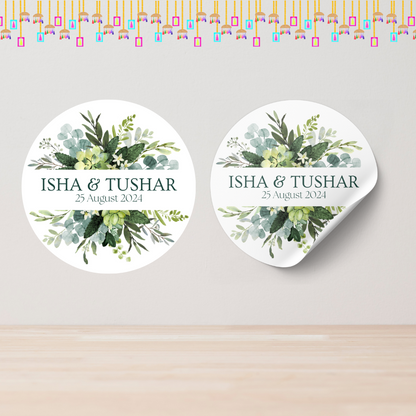 Botanical Bliss Wedding Sticker