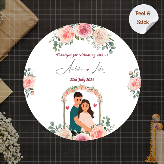 Elegant Floral Baby Shower Sticker