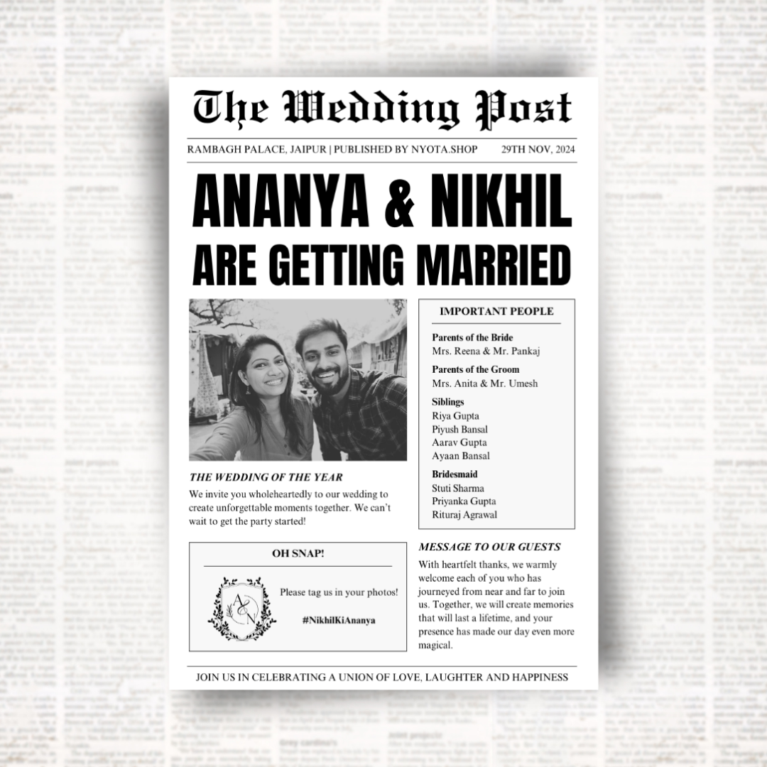 Wedding Newspaper