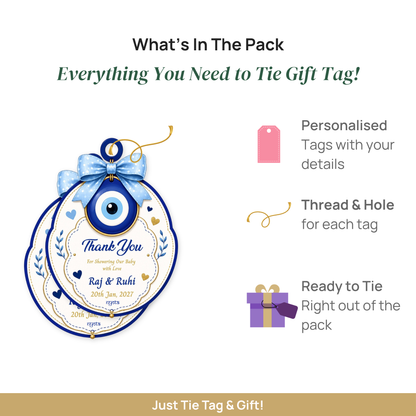 NYOTA Baby Shower Evil Eye Gift Tags