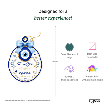 NYOTA Baby Shower Evil Eye Gift Tags