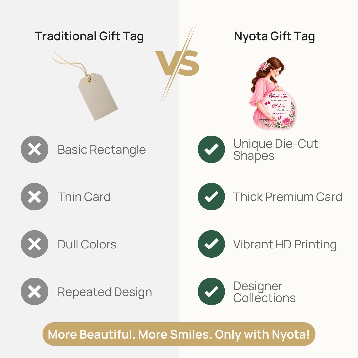 NYOTA Baby Shower Mom To Be Gift Tags