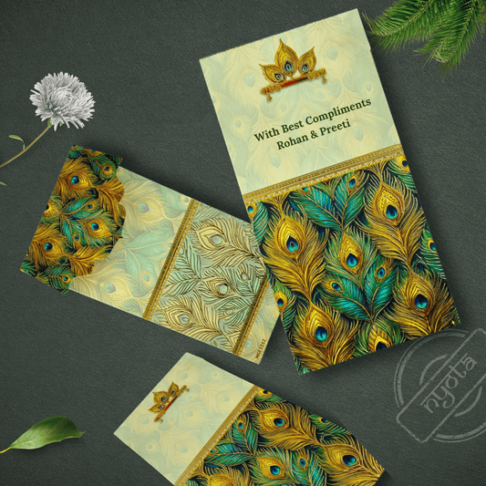 Gold Foil Royal Vertical Shagun Envelope