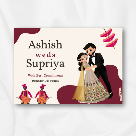 Dreamy Couple Wedding Car Sticker
