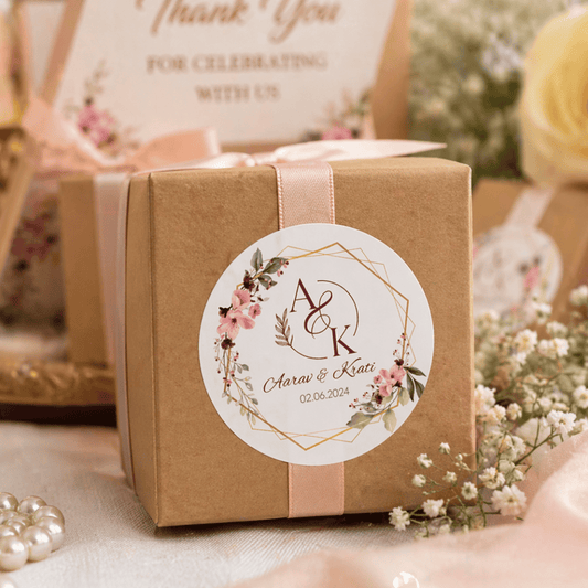 Bohemian Dreamcatcher Wedding Sticker - Customized Text for Invites & Gifts