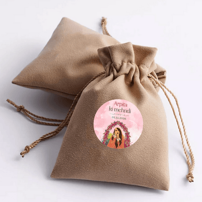 Bridal Mehendi Pastel Wedding Sticker