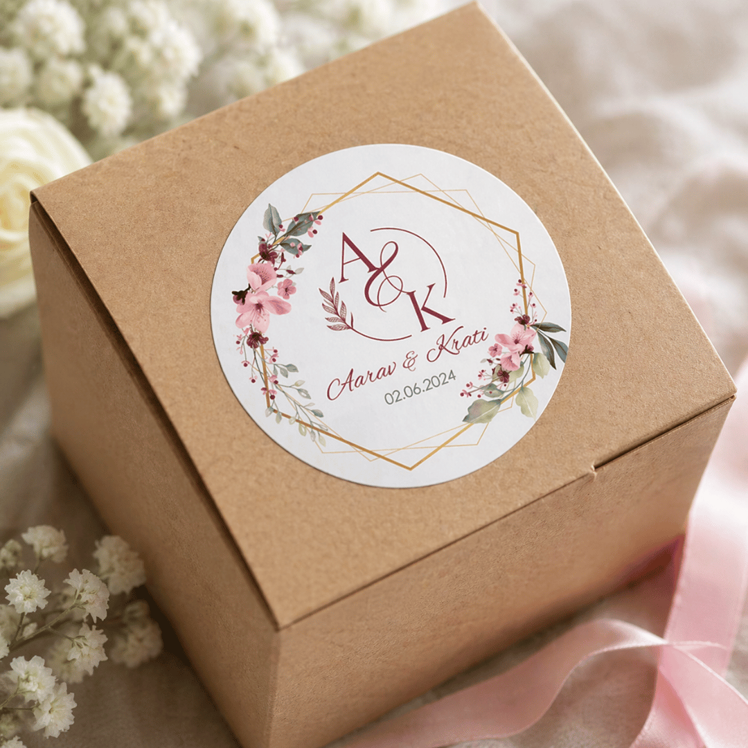 Bohemian Dreamcatcher Wedding Sticker - Customized Text for Invites & Gifts