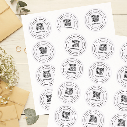 Custom QR Code Business Sticker