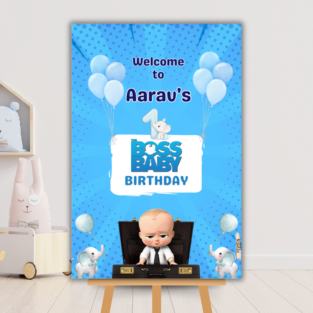 Personalized Kids Baby Boss Welcome Board | Baby's Birthday Welcome Bo ...