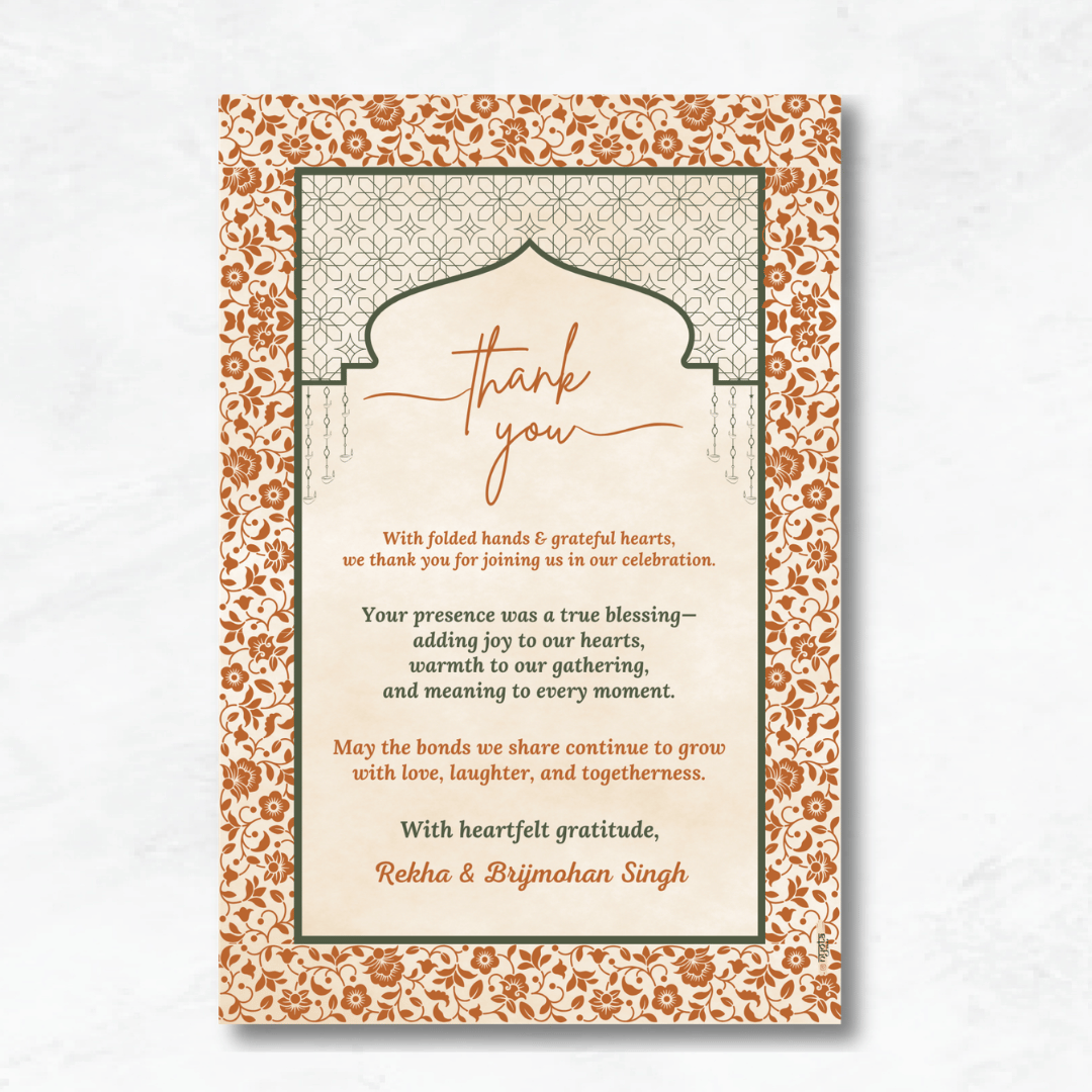 Elegant Royal Blue Thank You Card