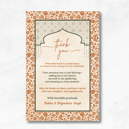 Elegant Royal Blue Thank You Card