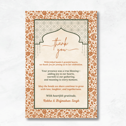 Elegant Royal Blue Thank You Card