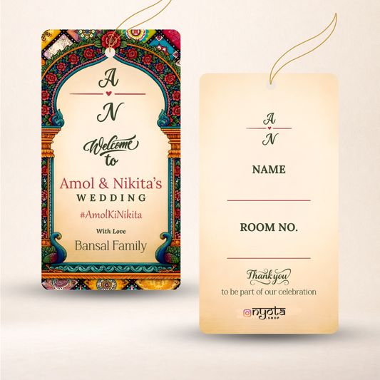 Royal Mandap theme customised Luggage Tag