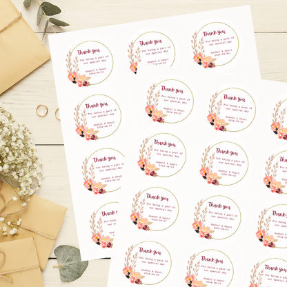 Dreamy Pastel Petals Wedding Sticker Pack