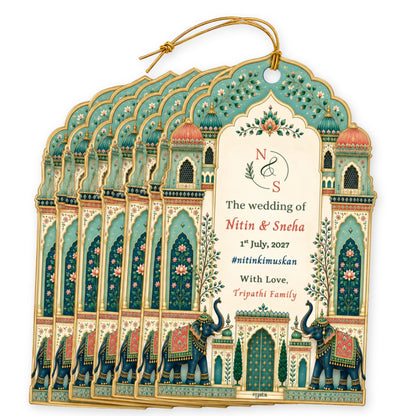 NYOTA Personalised Royal Heritage Wedding Gift Tags