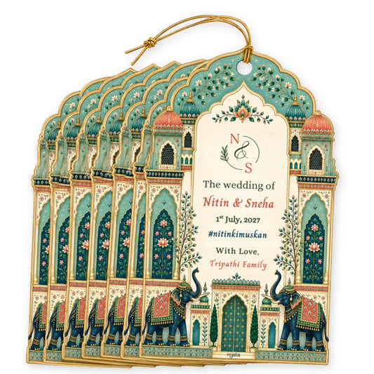 NYOTA Personalised Royal Heritage Wedding Gift Tags