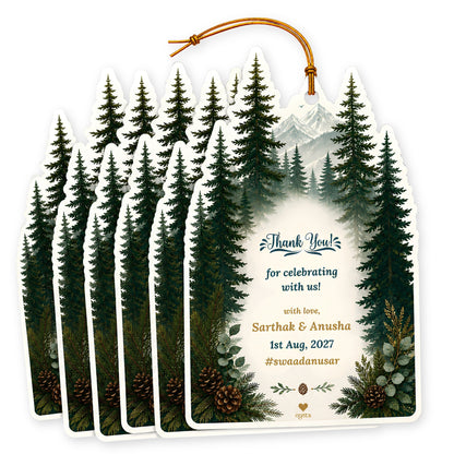 NYOTA Personalised Woodland Wedding Gift Tags