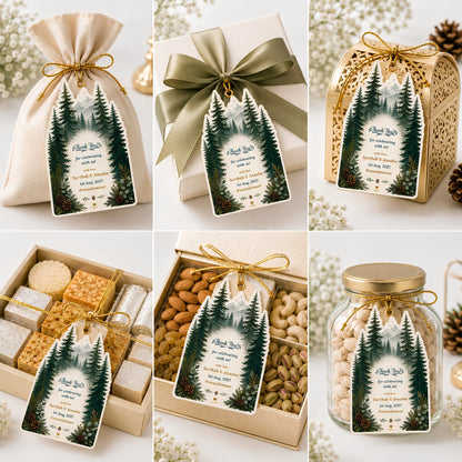 NYOTA Personalised Woodland Wedding Gift Tags